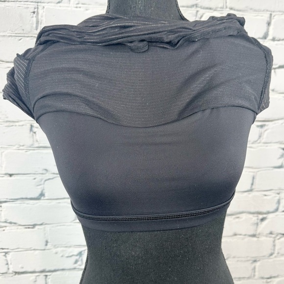 Lululemon Free To Be Wild Tank Top Sports Bra Size 6 Gray Strappy Drape Back - Picture 6 of 10